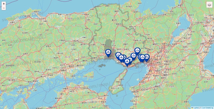 兵庫県のアクトスの店舗地図