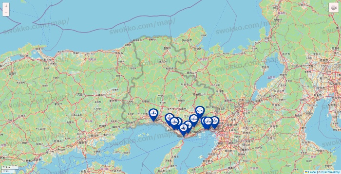 兵庫県のアクトスの店舗地図
