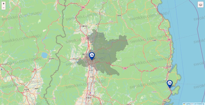 岩手県のアクトスの店舗地図
