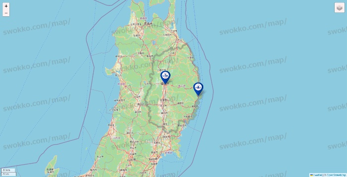 岩手県のアクトスの店舗地図