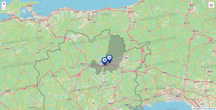 岡山県のアクトスの店舗地図