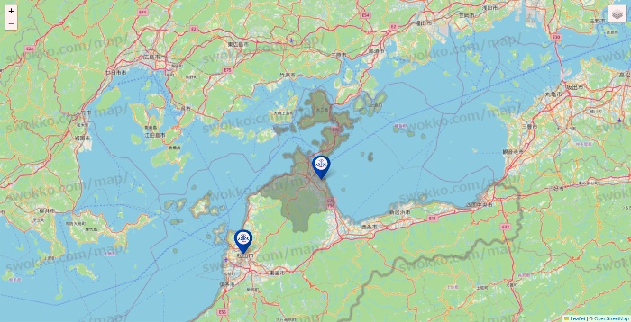 愛媛県のアクトスの店舗地図