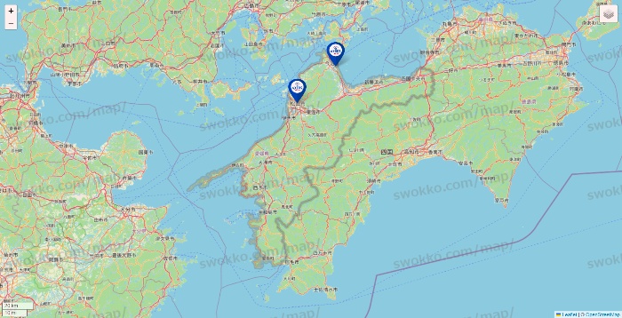 愛媛県のアクトスの店舗地図