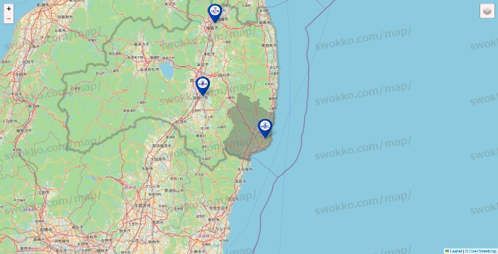 福島県のアクトスの店舗地図