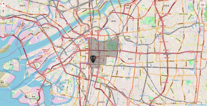 大阪府のバグース・Bネットの店舗地図