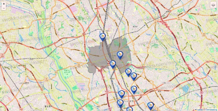 埼玉県のベネッセスタイル ケアの施設地図