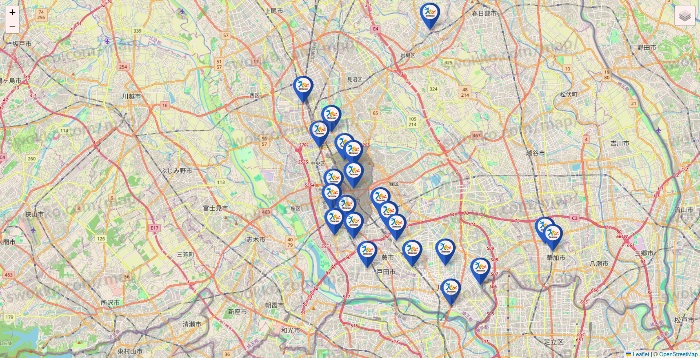 埼玉県のベネッセスタイル ケアの施設地図