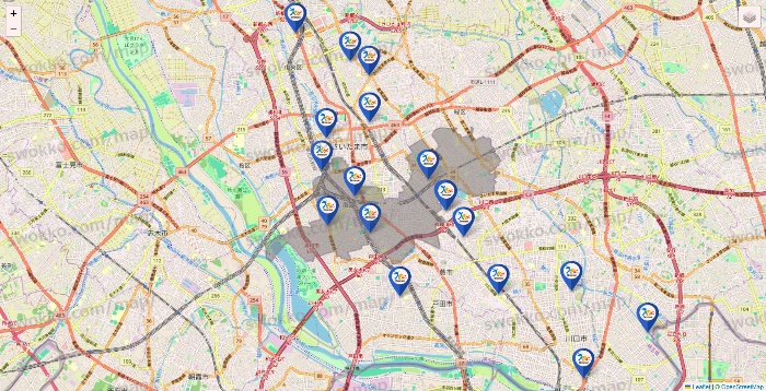 埼玉県のベネッセスタイル ケアの施設地図