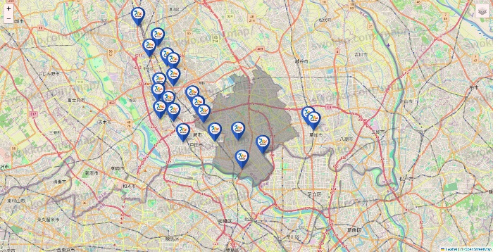 埼玉県のベネッセスタイル ケアの施設地図