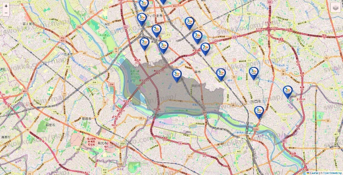 埼玉県のベネッセスタイル ケアの施設地図