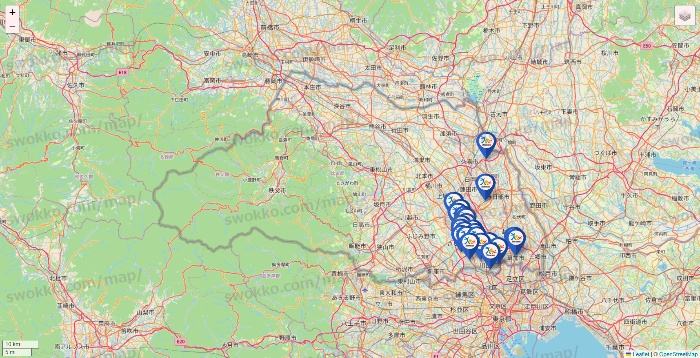 埼玉県のベネッセスタイル ケアの店舗地図