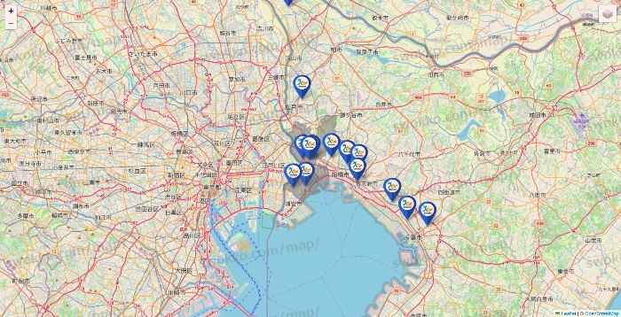 千葉県のベネッセスタイル ケアの施設地図