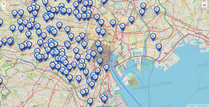 東京都のベネッセスタイル ケアの施設地図