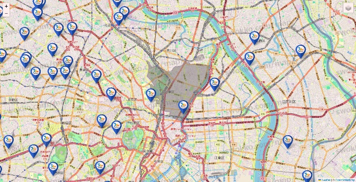東京都のベネッセスタイル ケアの施設地図