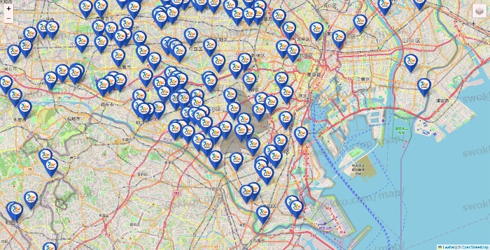 東京都のベネッセスタイル ケアの施設地図