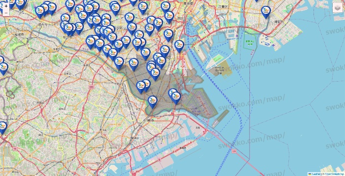 東京都のベネッセスタイル ケアの施設地図