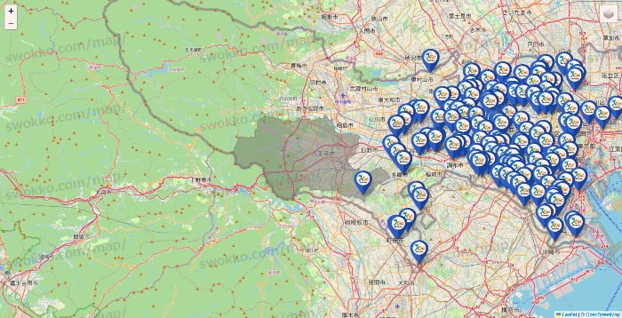 東京都のベネッセスタイル ケアの施設地図