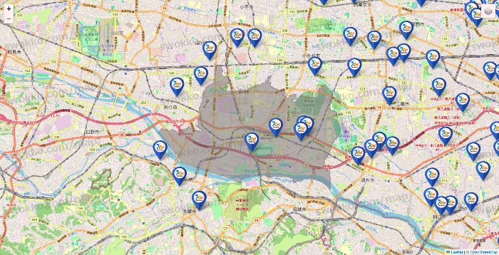 東京都のベネッセスタイル ケアの施設地図