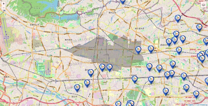 東京都のベネッセスタイル ケアの施設地図