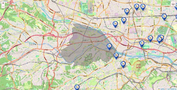 東京都のベネッセスタイル ケアの施設地図