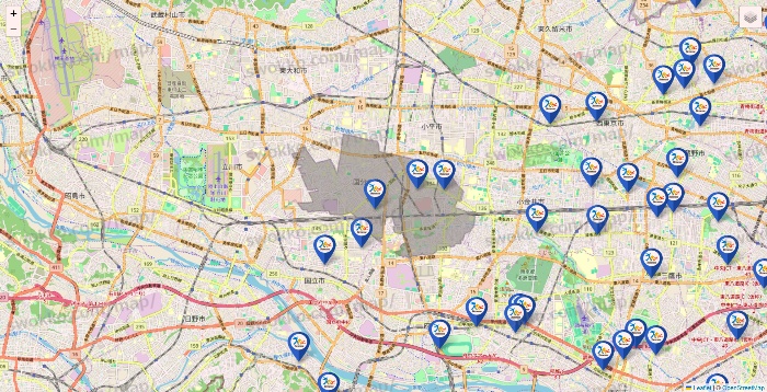 東京都のベネッセスタイル ケアの施設地図