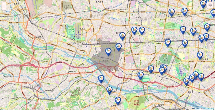 東京都のベネッセスタイル ケアの施設地図
