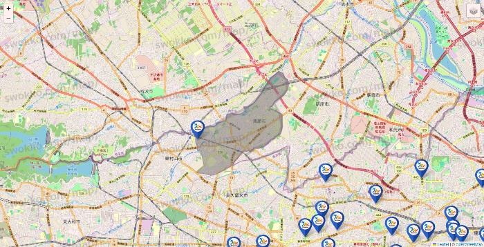 東京都のベネッセスタイル ケアの施設地図