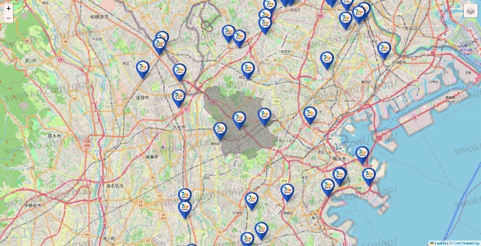 神奈川県のベネッセスタイル ケアの施設地図