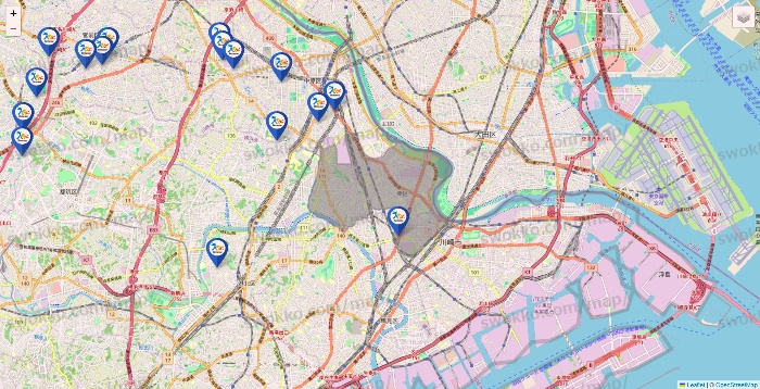 神奈川県のベネッセスタイル ケアの施設地図