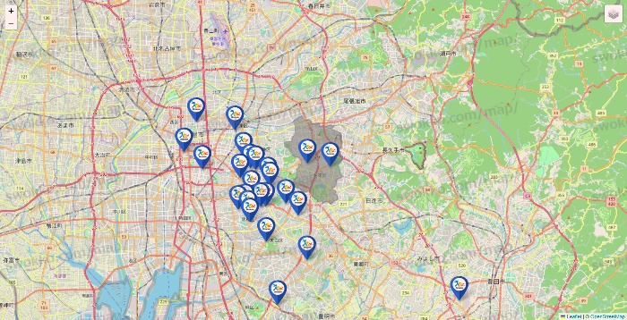 愛知県のベネッセスタイル ケアの施設地図