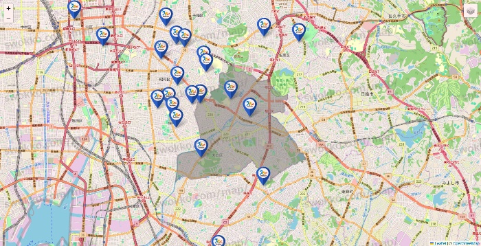 愛知県のベネッセスタイル ケアの施設地図