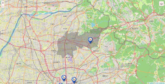 愛知県のベネッセスタイル ケアの施設地図