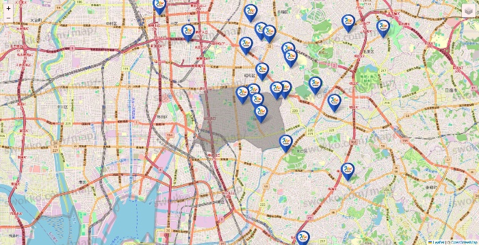 愛知県のベネッセスタイル ケアの施設地図