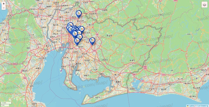 愛知県のベネッセスタイル ケアの施設地図