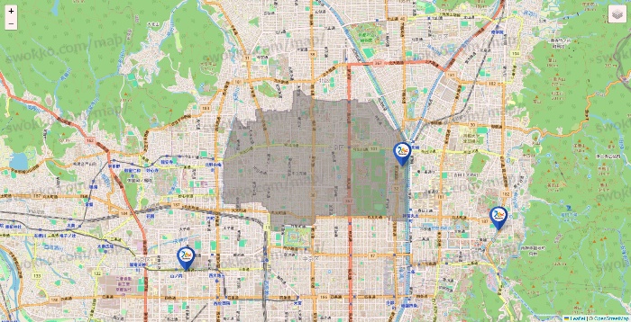 京都府のベネッセスタイル ケアの施設地図