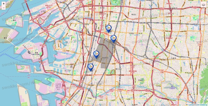 大阪府のベネッセスタイル ケアの施設地図