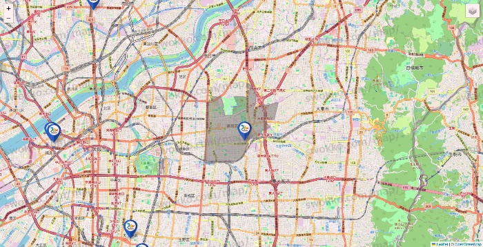 大阪府のベネッセスタイル ケアの施設地図