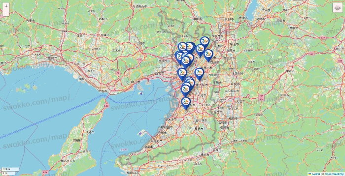 大阪府のベネッセスタイル ケアの店舗地図