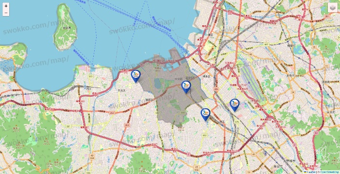 福岡県のベネッセスタイル ケアの施設地図