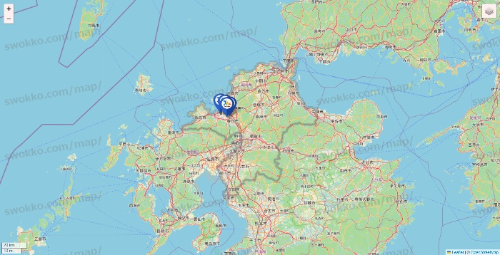 福岡県のベネッセスタイル ケアの店舗地図