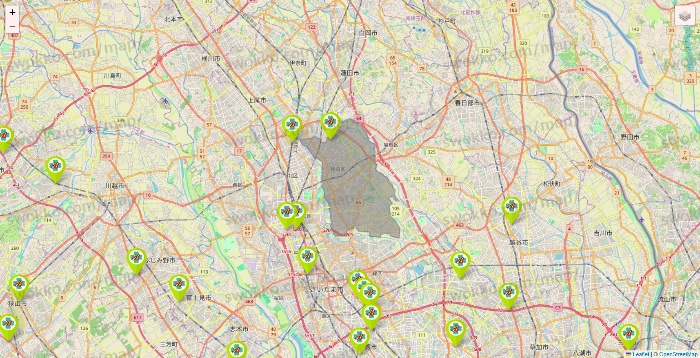 埼玉県のベストライフの施設地図