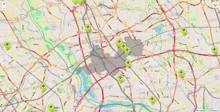 埼玉県のベストライフの施設地図