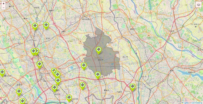 埼玉県のベストライフの施設地図