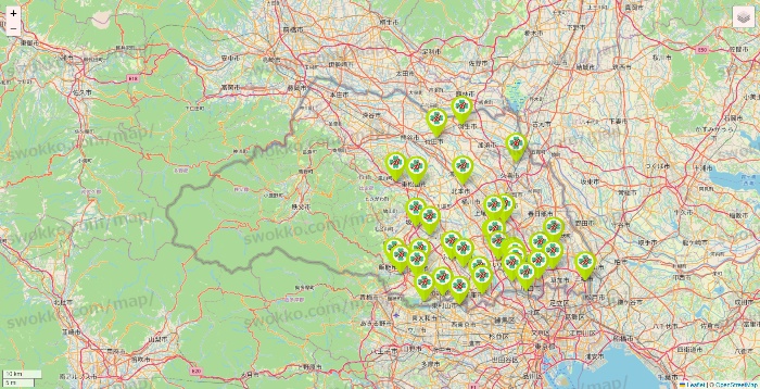 埼玉県のベストライフの店舗地図