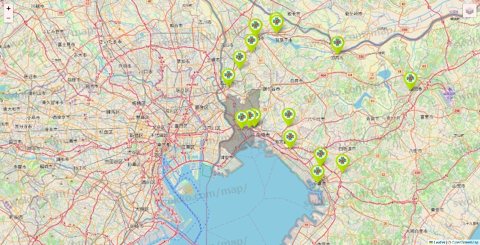 千葉県のベストライフの施設地図