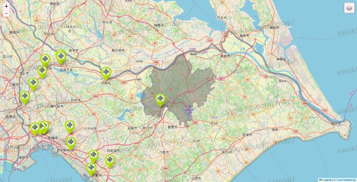 千葉県のベストライフの施設地図