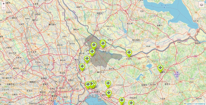 千葉県のベストライフの施設地図