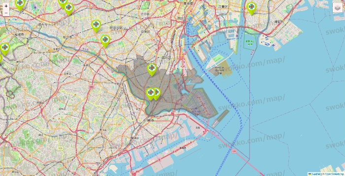 東京都のベストライフの施設地図