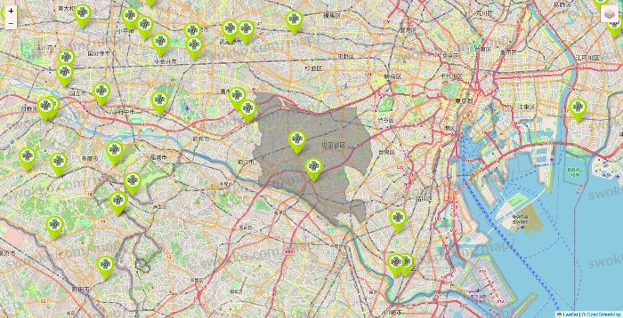 東京都のベストライフの施設地図