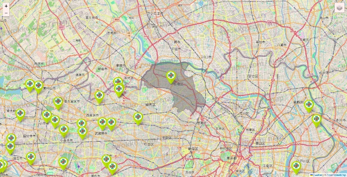 東京都のベストライフの施設地図